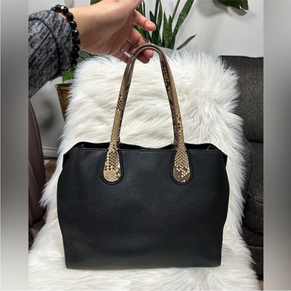 Christian Dior Medium Diorissimo Python Handle To… - image 4